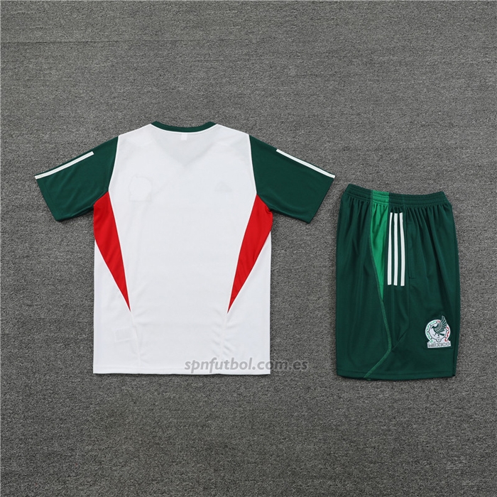 Chandal del Mexico Manga Corta 2023-2024 Blanco - Pantalon Corto
